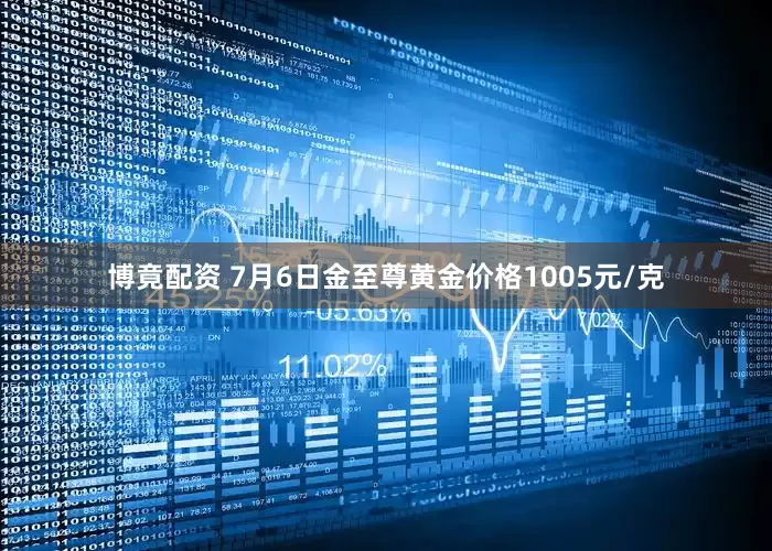 博竟配资 7月6日金至尊黄金价格1005元/克